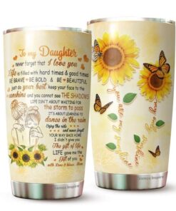 To My Daughter Sunflower Tumbler 20oz